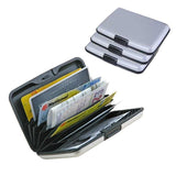 Pack of 2 - Card Holder Aluma Wallets  Black & Silver