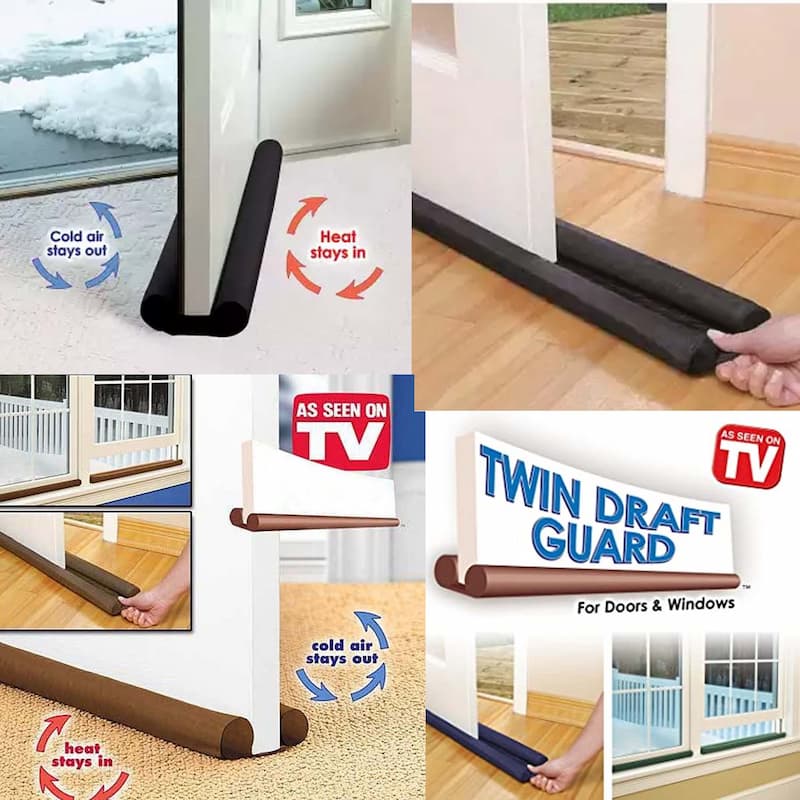 Pack of 5 Door Dust Stopper Twin Draft Flexible Door Bottom Sealing Strip Guard Blocker Sealer Door Dust Stopper Weatherstrip Door Stopper Wind Guard