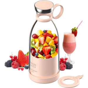 Portable Electric Bottle Juicer For Shakes And Smoothies - Mini Fast Portable Juicer Blender USB Rechargeable - Wireless Bottle for Traveling (Multicolour) - Multifunctional Juice Maker Machine 380ml