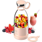 Portable Electric Bottle Juicer For Shakes And Smoothies - Mini Fast Portable Juicer Blender USB Rechargeable - Wireless Bottle for Traveling (Multicolour) - Multifunctional Juice Maker Machine 380ml