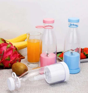 Portable Electric Bottle Juicer For Shakes And Smoothies - Mini Fast Portable Juicer Blender USB Rechargeable - Wireless Bottle for Traveling (Multicolour) - Multifunctional Juice Maker Machine 380ml