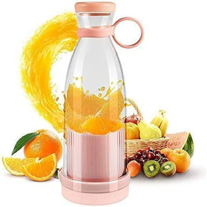 Portable Electric Bottle Juicer For Shakes And Smoothies - Mini Fast Portable Juicer Blender USB Rechargeable - Wireless Bottle for Traveling (Multicolour) - Multifunctional Juice Maker Machine 380ml