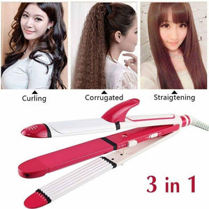 Shinon 3 IN 1 Hair Iron Professional Hair Straightener, Curler And Crimper Hair Styling Machine