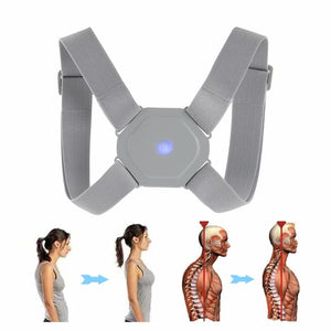 Smart Sensor Vibration Posture Corrector Belt – USB Rechargeable, Adjustable Support for Upper Back, Shoulders, and Lumbar Region