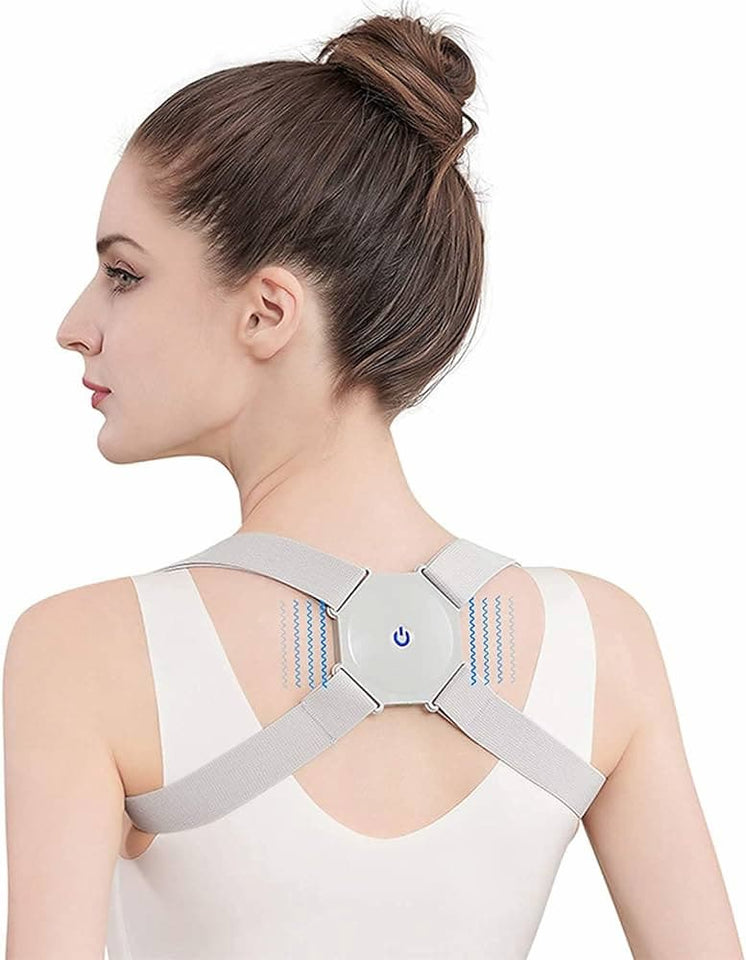 Smart Sensor Vibration Posture Corrector Belt – USB Rechargeable, Adjustable Support for Upper Back, Shoulders, and Lumbar Region