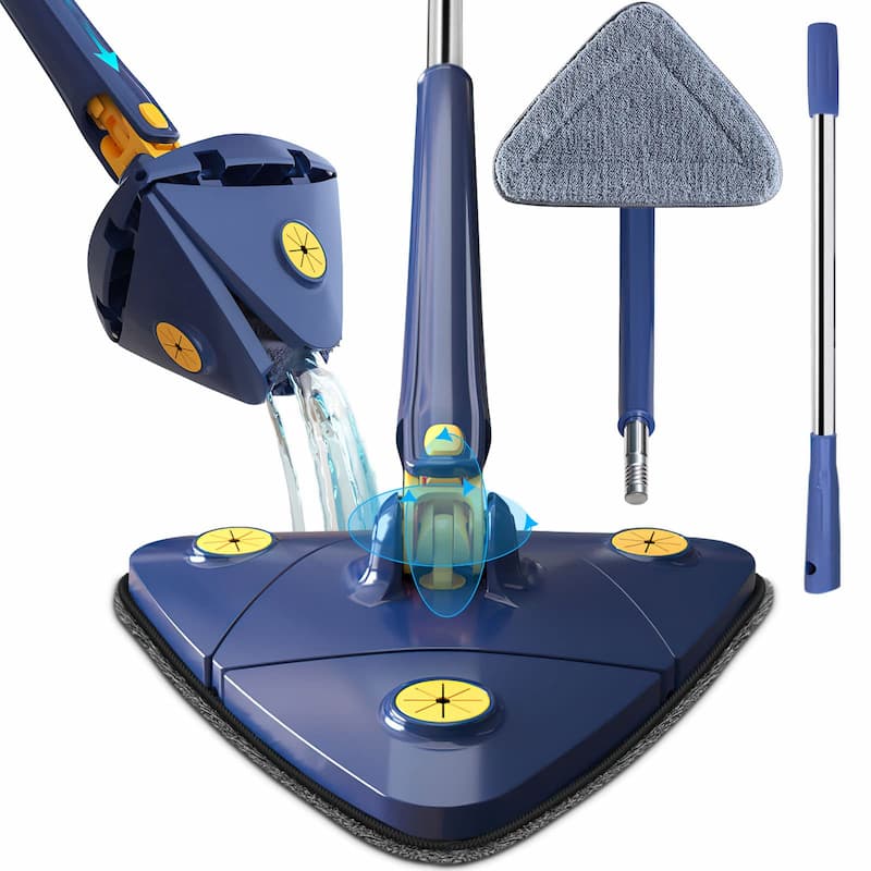 Triangle Twister Mop 360° Rotating Mop Triangular mop head easy cleaning Automatically twisting water