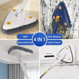 Triangle Twister Mop 360° Rotating Mop Triangular mop head easy cleaning Automatically twisting water