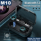 TWS M10 Earbuds Bluetooth 5.1 Earphones 3500mAh Charging Box Wireless Stereo