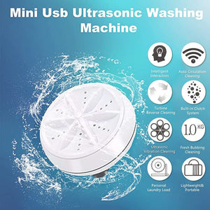 Ultrasonic Powerful Turbine Washing Machine | Mini Cycle Washer