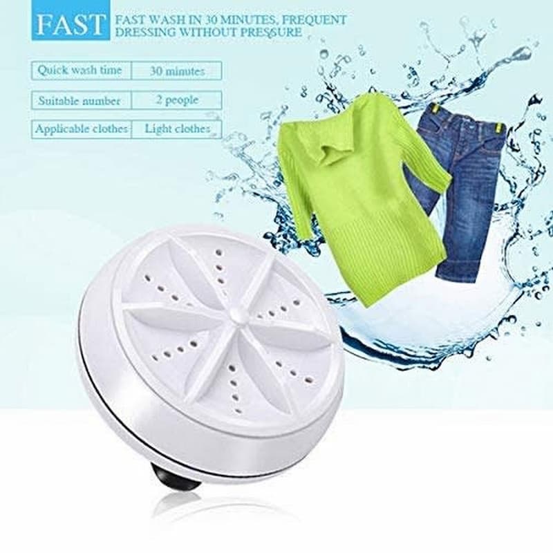 Ultrasonic Powerful Turbine Washing Machine | Mini Cycle Washer