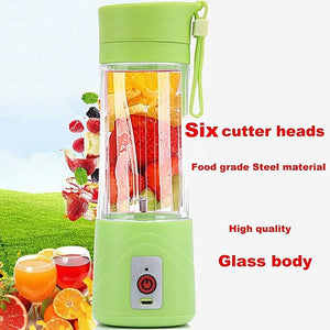 USB Rechargeable Juicer Blender 4 Blades Multi Functional USB Portabler Mixer