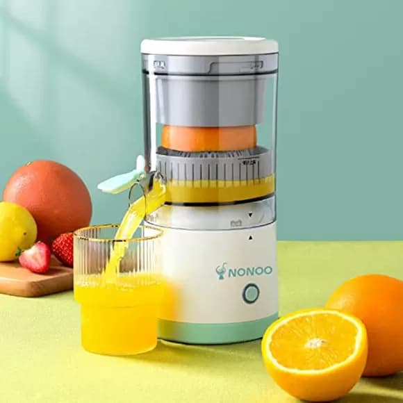 USB Rechargeable Orange Juicer Citrus Juicer Fruit Wireless Squeezer Pressure Juicer 45W Portable Juicer Home Small Juice Extractor Fruit Juice Separator