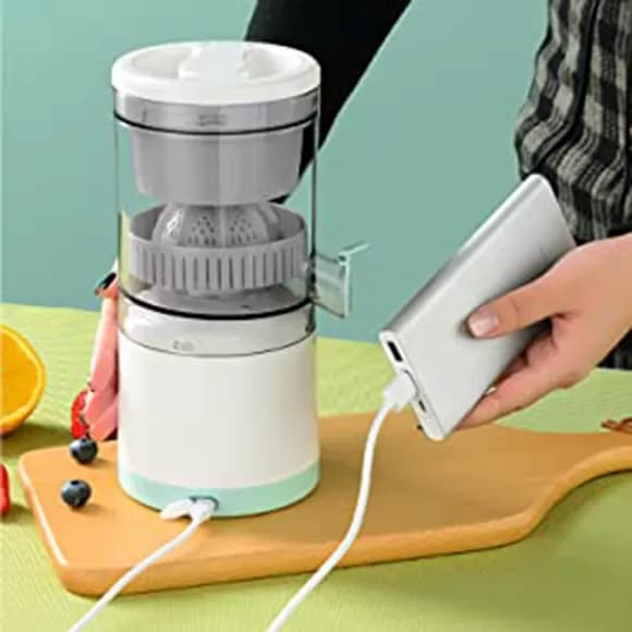 USB Rechargeable Orange Juicer Citrus Juicer Fruit Wireless Squeezer Pressure Juicer 45W Portable Juicer Home Small Juice Extractor Fruit Juice Separator