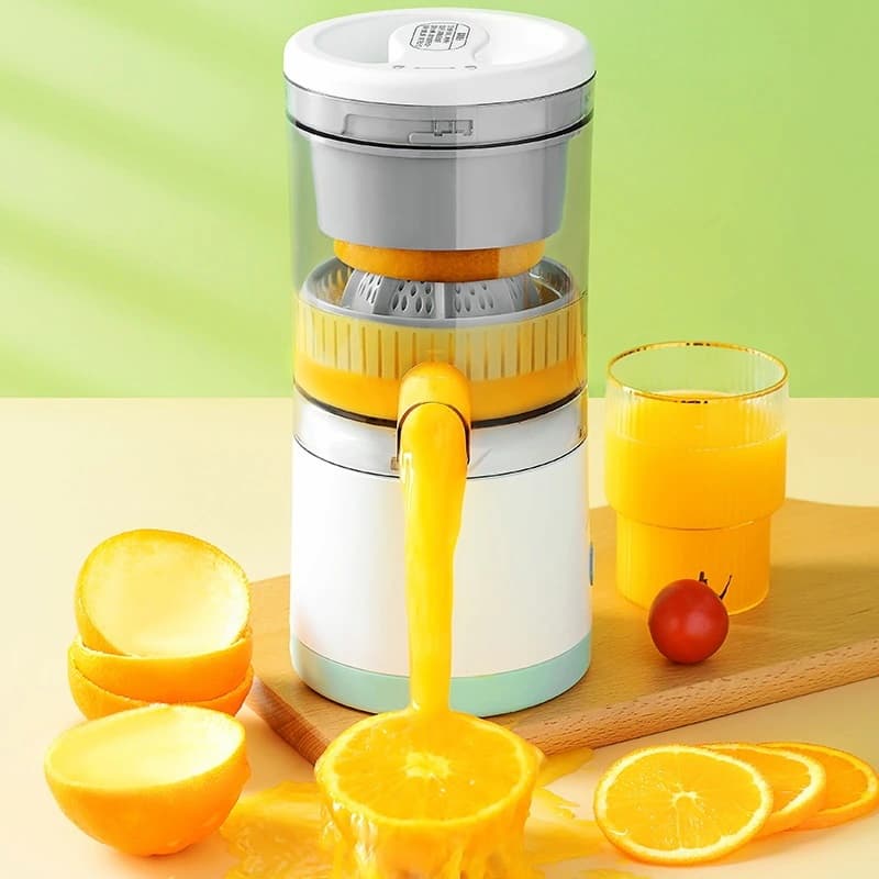 USB Rechargeable Orange Juicer Citrus Juicer Fruit Wireless Squeezer Pressure Juicer 45W Portable Juicer Home Small Juice Extractor Fruit Juice Separator