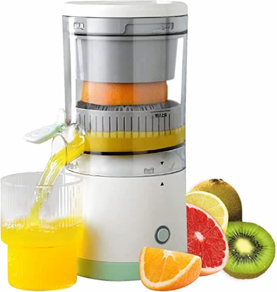 USB Rechargeable Orange Juicer Citrus Juicer Fruit Wireless Squeezer Pressure Juicer 45W Portable Juicer Home Small Juice Extractor Fruit Juice Separator