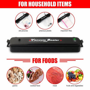 Vacuum Sealer Machine - Automatic Food Sealer for Food Preservation, Suitable for Dry & Moist Food, Portable Sealer with 10 Vacuum Sealer Bags