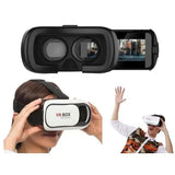 VR Box Virtual Reality Version 2 3D Glasses with Remote - White & Black