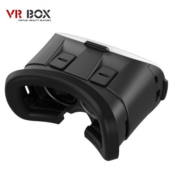 VR Box Virtual Reality Version 2 3D Glasses with Remote - White & Black