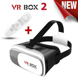 VR Box Virtual Reality Version 2 3D Glasses with Remote - White & Black