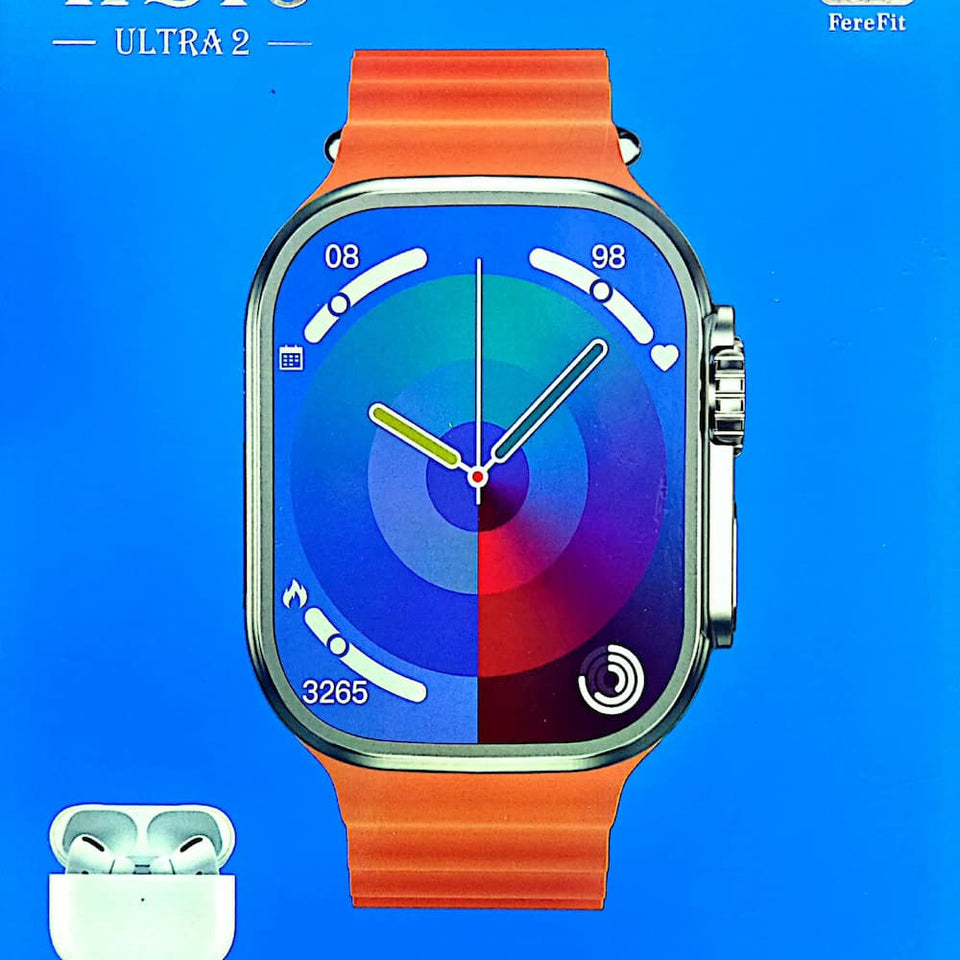 WS10 Ultra 2 Smartwatch with 7 Strap & Earbud AI gestures BT Call