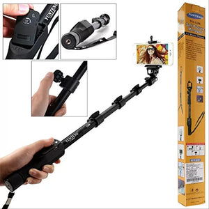 YunTeng 1288 Bluetooth Selfie Stick Extendable YT 1288 Portable Holder for Cameras and Phones