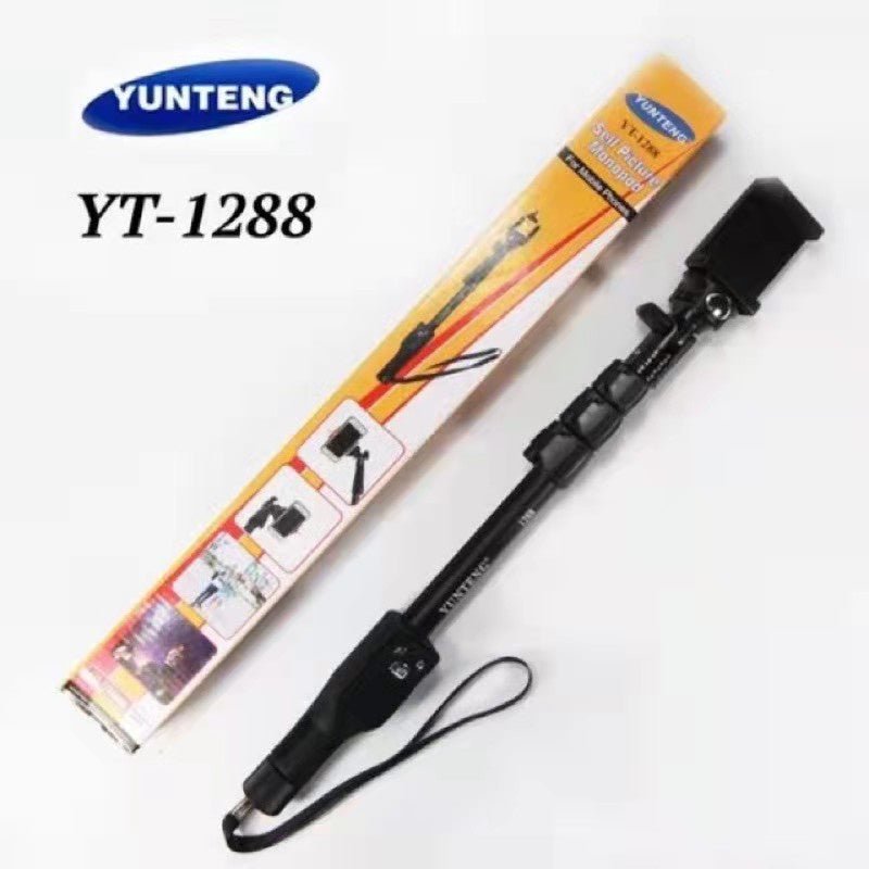 YunTeng 1288 Bluetooth Selfie Stick Extendable YT 1288 Portable Holder for Cameras and Phones